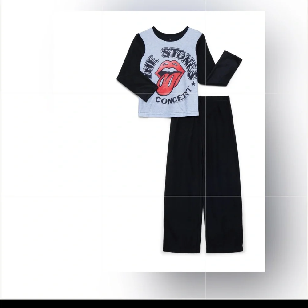 NWT kids 2 piece pj set sz 4/5 Rolling Stones 1006